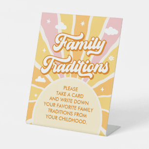 Sunshine Baby Shower Family Traditions  Pedestal Sign