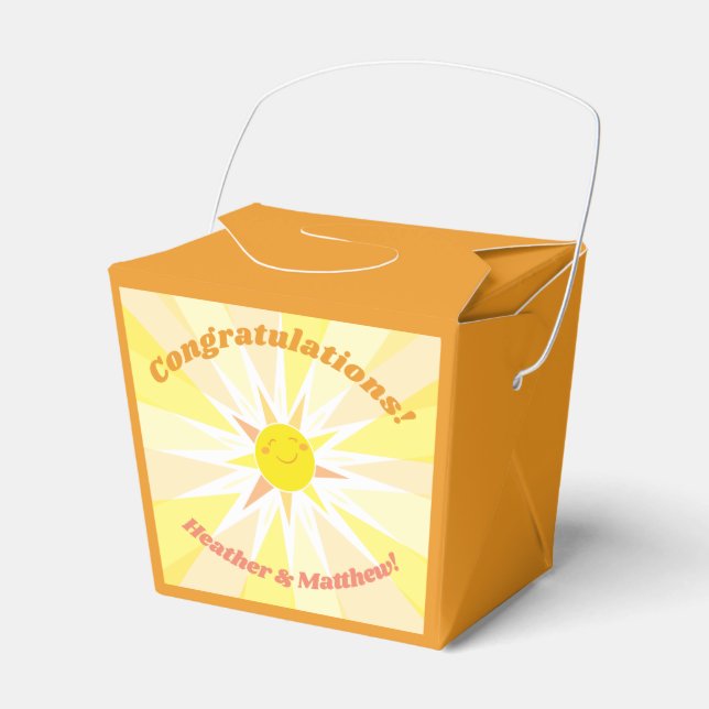 Sunshine Baby Shower Favour Box (Front Side)