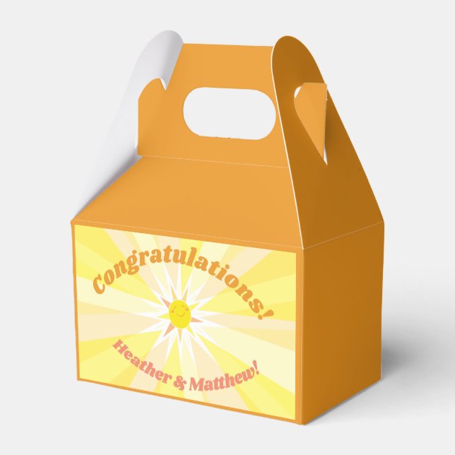 Sunshine Baby Shower Favour Box (Back Side)