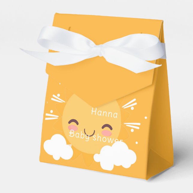 Sunshine baby shower  favour box (Front Side)