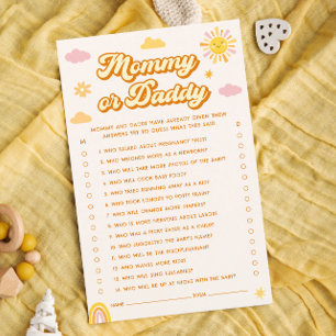 Sunshine Baby Shower Guess Who Mummy or Daddy Game