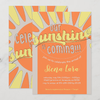 Sunshine Baby Shower Happy Neutral Invitation