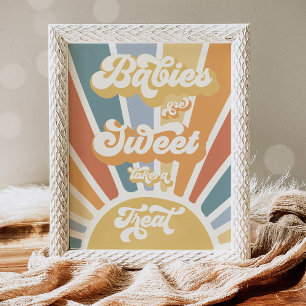 Sunshine Baby Shower Here Come The Son Favour Poster