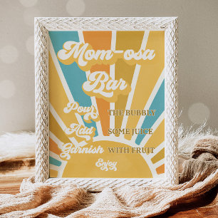 Sunshine Baby Shower Here Come The Son Mum-osa Bar Poster