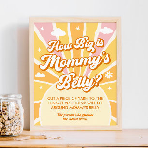 Sunshine baby shower how big is mummy belly  poster