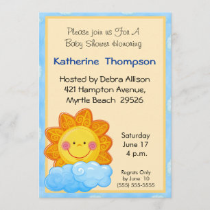 Sunshine Baby Shower Invitation