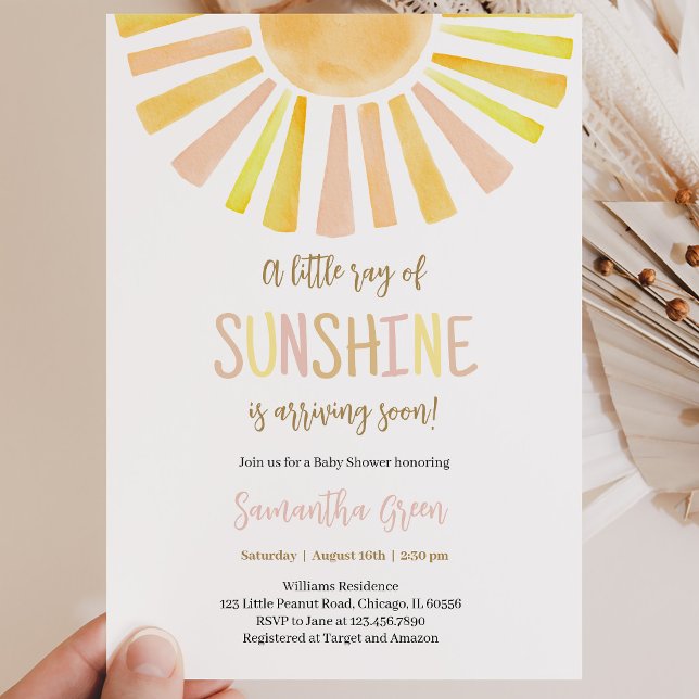 Sunshine Baby Shower Invitation (Creator Uploaded)