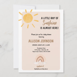 Sunshine Baby Shower Invitation