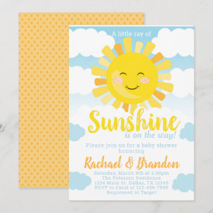 Sunshine Baby Shower Invitation Invite