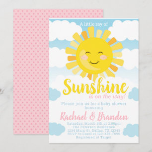 Sunshine Baby Shower Invitation Invite