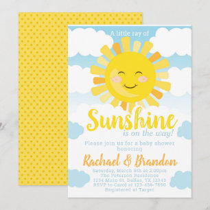 Sunshine Baby Shower Invitation Invite
