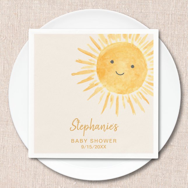 Sunshine Baby Shower Napkin (Creator Uploaded)