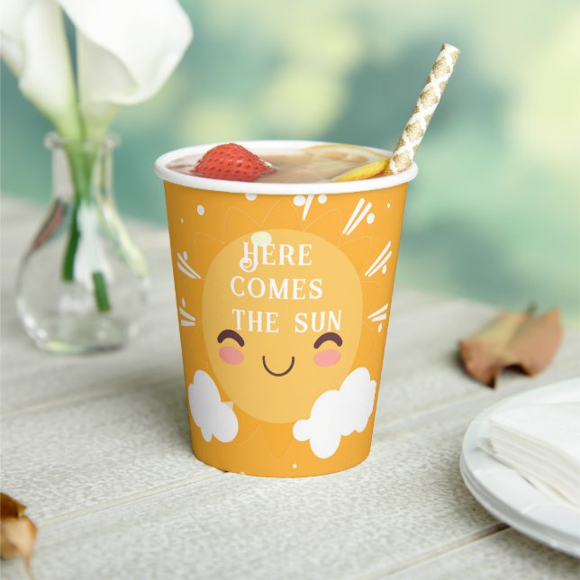 Sunshine   baby shower  paper cups (Insitu)