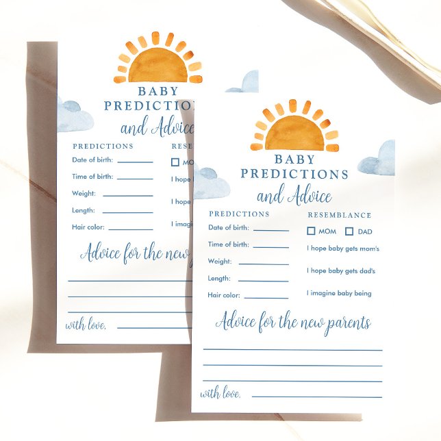 Sunshine Baby Shower Predictions & Advice (Creator Uploaded)
