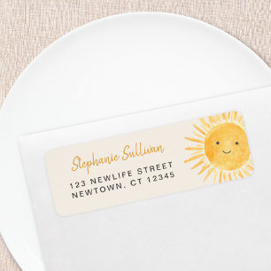 Sunshine Baby Shower Return Address