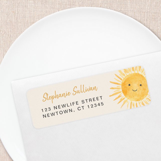Sunshine Baby Shower Return Address (Creator Uploaded)