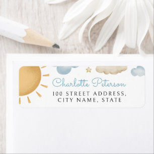 Sunshine Baby Shower Return Address Label