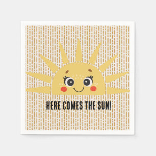 Sunshine Baby Shower Sun Paper Plate Napkin