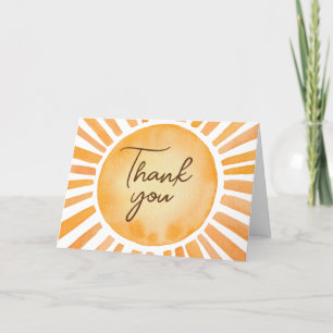 Sunshine Baby Shower  Thank You Card