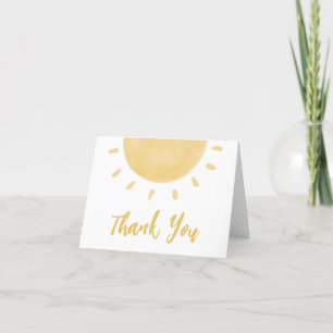 Sunshine Baby Shower Thank You Card