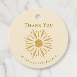Sunshine Baby Shower Thank You Tag