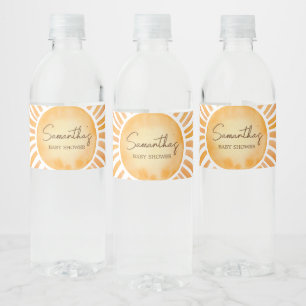 Sunshine Baby Shower  Water Bottle Label