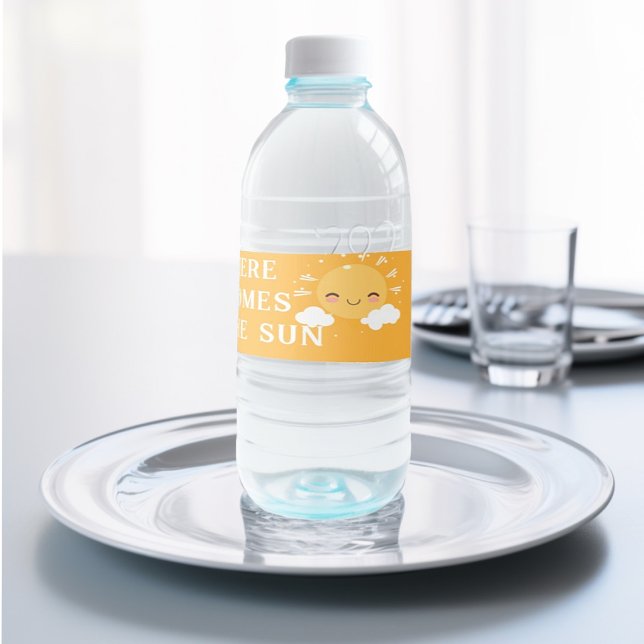Sunshine baby shower  water bottle label (Creator Uploaded)