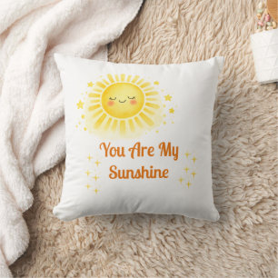 Sunshine Baby Shower Watercolor Sun Design Cushion