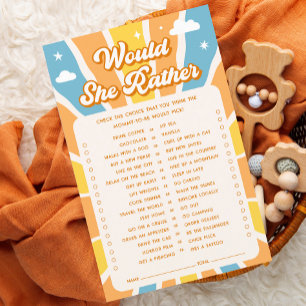 Sunshine Baby Shower Would She Rather Game