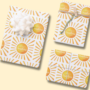 Sunshine Baby Shower Wrapping Paper Sheet
