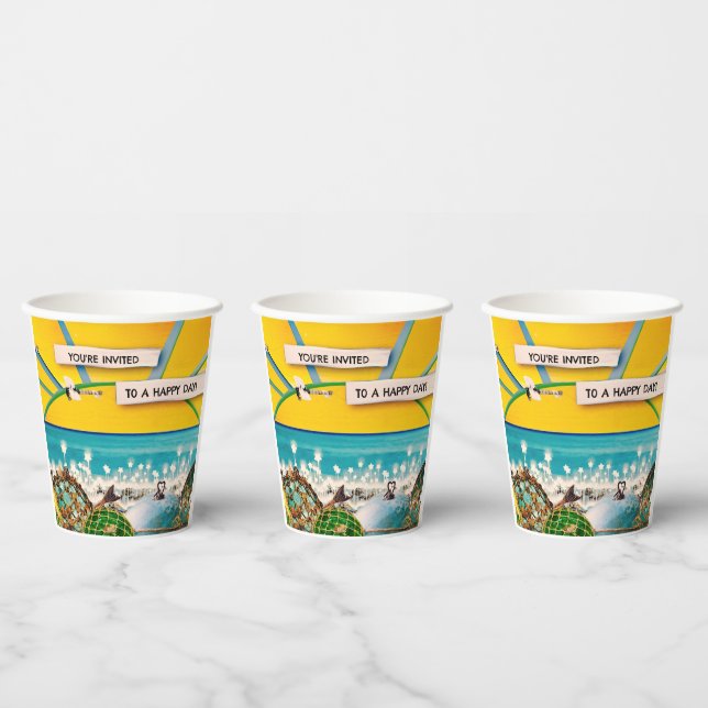 SUNSHINE BANNER PAPER CUPS (Multi)