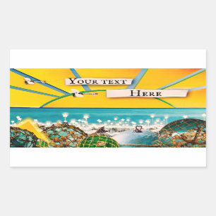 SUNSHINE BANNER RECTANGULAR STICKER