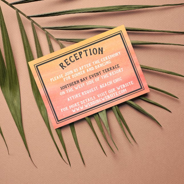 Sunshine Beach Destination Sunrise Sunset Details Enclosure Card (Creator Uploaded)