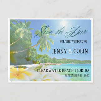 Sunshine Beach Photo Save The Date Announcement Postcard