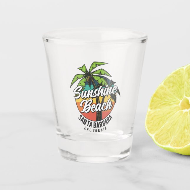 Sunshine Beach Santa Barbara California Shot Glass (Front)