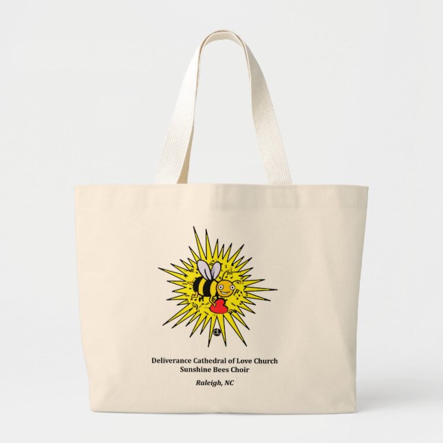 Sunshine Bees: Children's Choir Large Tote Bag (Front)