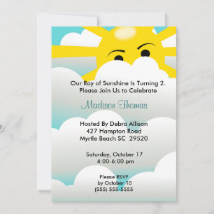 Sunshine Birthday Invitation