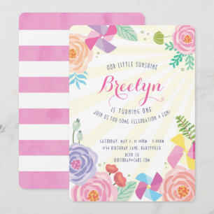 Sunshine Birthday Invitation