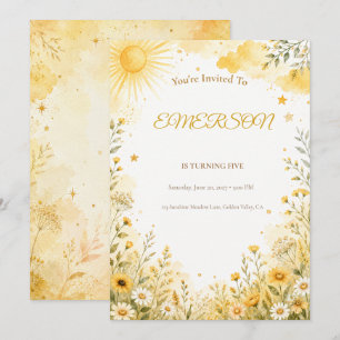 Sunshine Birthday Invitation Ray of Sunshine