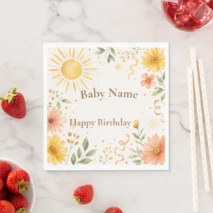 Sunshine Birthday Lunch Napkins