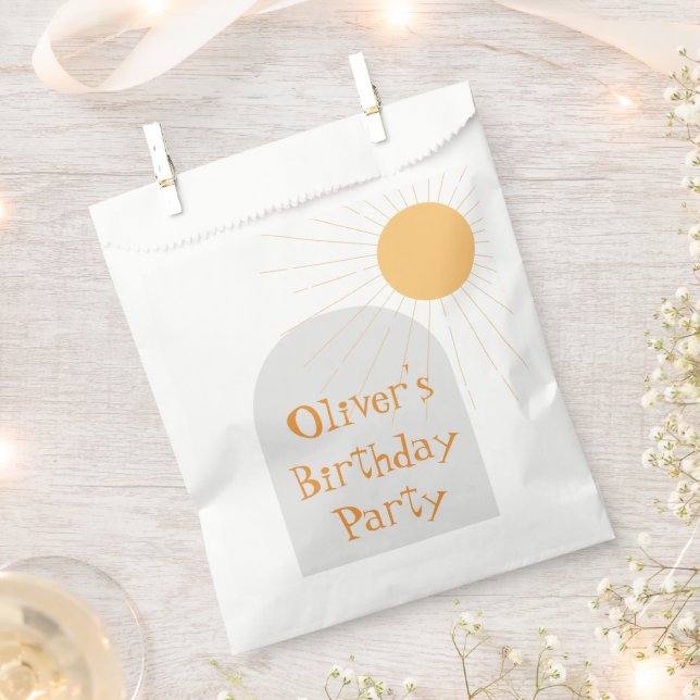 Sunshine Birthday Party Favour Bags (Clipped)