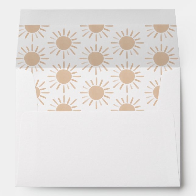 Sunshine Birthday Party Invitation Envelope (Back (Bottom))