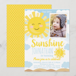 Sunshine Birthday Party Invitation Invite