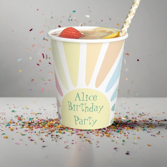 Sunshine Birthday Party Paper Cups (Creator Uploaded)