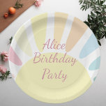 Sunshine  Birthday Party Paper Plate<br><div class="desc">Sunshine theme is perfect for kids birthday party. Colourful  design in minimalist and modern style is great for cute and fun kids celebration.</div>