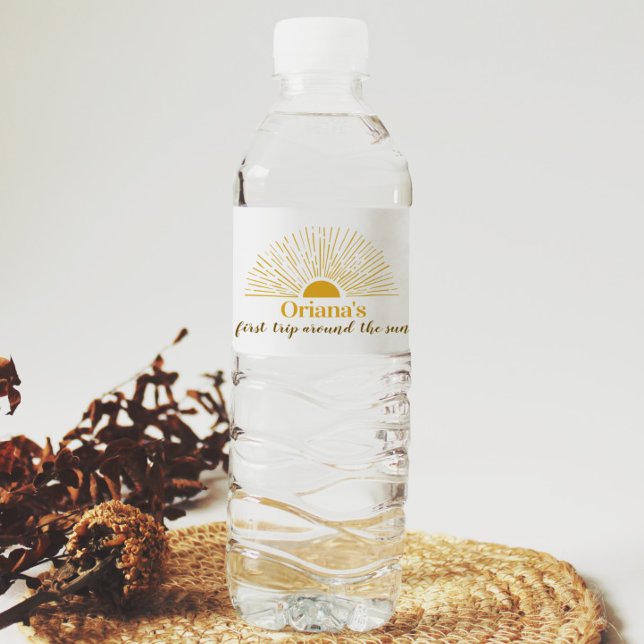 Sunshine Birthday Water Bottle Label (Creator Uploaded)