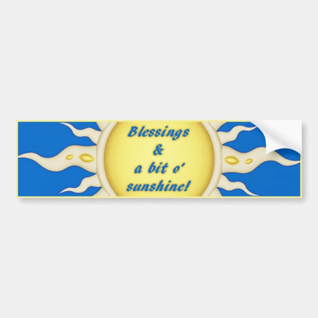 Sunshine Blessings Bumper Sticker (Front)