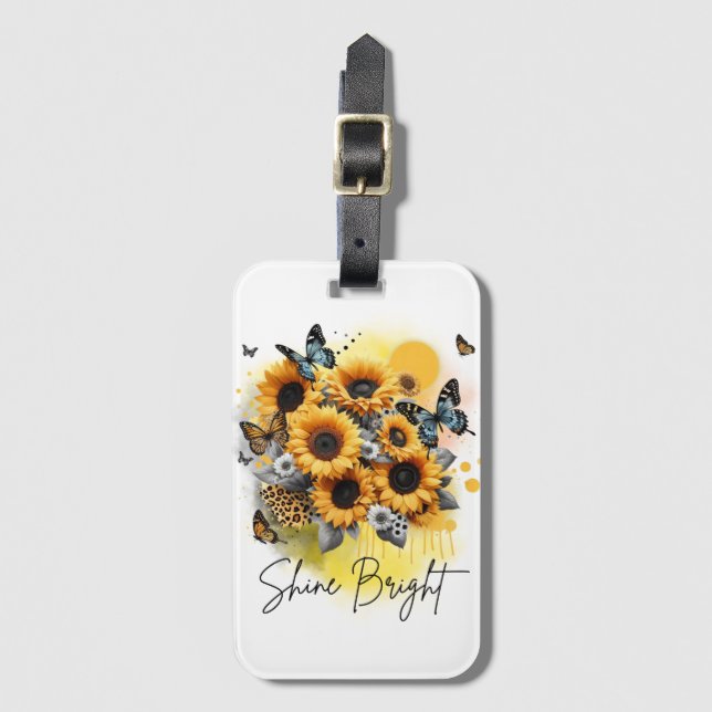Sunshine Bloom Luggage Tag (Front Vertical)