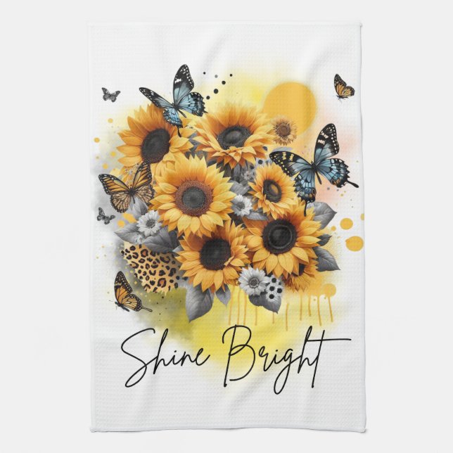 Sunshine Bloom Tea Towel (Vertical)