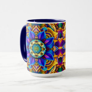 Sunshine Blue Mandala Mug